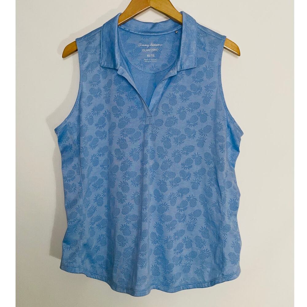 Tommy Bahama Palm Coast Pineapple IslandZone Sleeveless Top - Women's Size XL